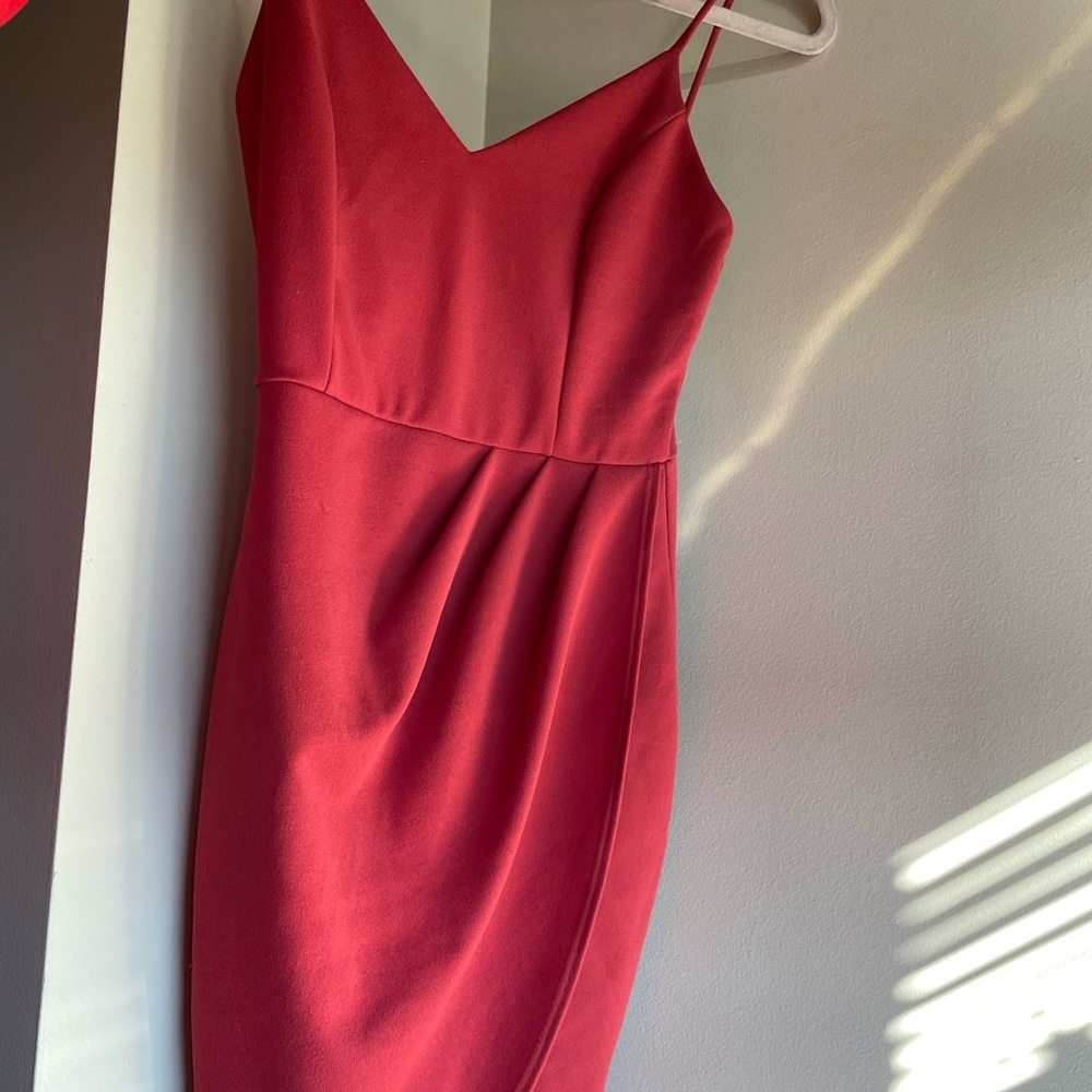 Lulu’s Burnt Orange fitted mini dress